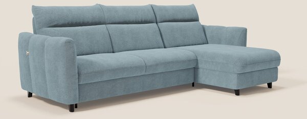 Peonia divano letto angolare con Penisola Contenitore - Materasso H18