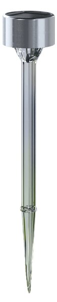 Lampioncino segnapassi Led Light Point 0,006W Argento in acciaio con pannello solare IP44 RGB con sensore crepuscolare Aigostar