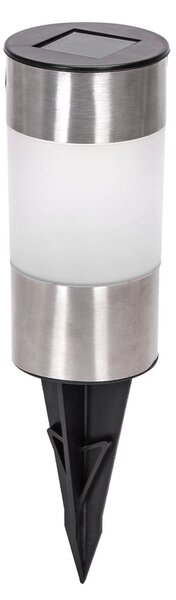 Lampioncino segnapassi Led Tin 0,012W Argento in acciaio con pannello solare IP44 Bianco freddo 6500K con sensore crepuscolare Aigostar