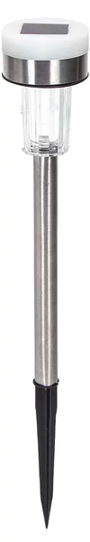 Lampioncino segnapassi Led Pot 0,012W Argento in acciaio con pannello solare IP44 Bianco freddo 6500K con sensore crepuscolare Aigostar