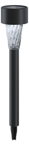 Lampioncino segnapassi Led Glass 0,006W Nero con pannello solare IP44 Bianco freddo 6500K con sensore crepuscolare Aigostar