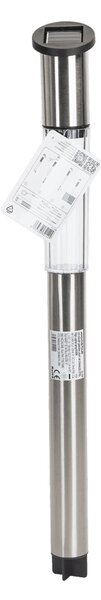 Lampioncino segnapassi Led Spike 0,012W Argento in acciaio con pannello solare IP44 Bianco freddo 6500K con sensore crepuscolare Aigostar