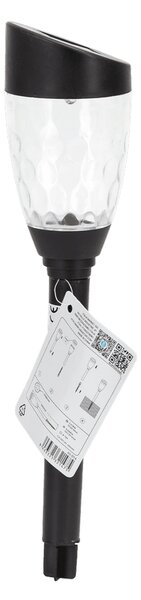 Lampioncino segnapassi Led Hala 0,006W Nero con pannello solare IP44 Bianco freddo 6500K con sensore crepuscolare Aigostar