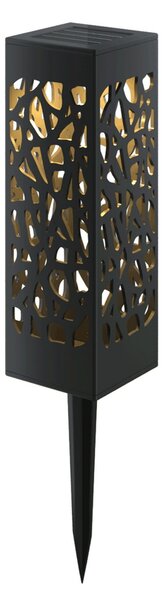 Lampioncino segnapassi Led Tower 0,006W Nero con pannello solare IP44 Bianco caldo 2700K con sensore crepuscolare Aigostar
