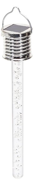 Lampioncino segnapassi Led Stick 0,012W Cromato in acciaio con pannello solare IP44 RGB con sensore crepuscolare Aigostar