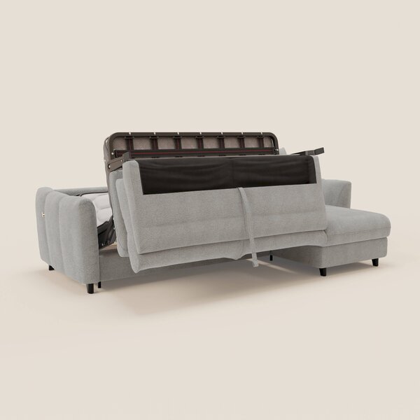 Peonia divano letto angolare con Penisola Contenitore - Materasso H18