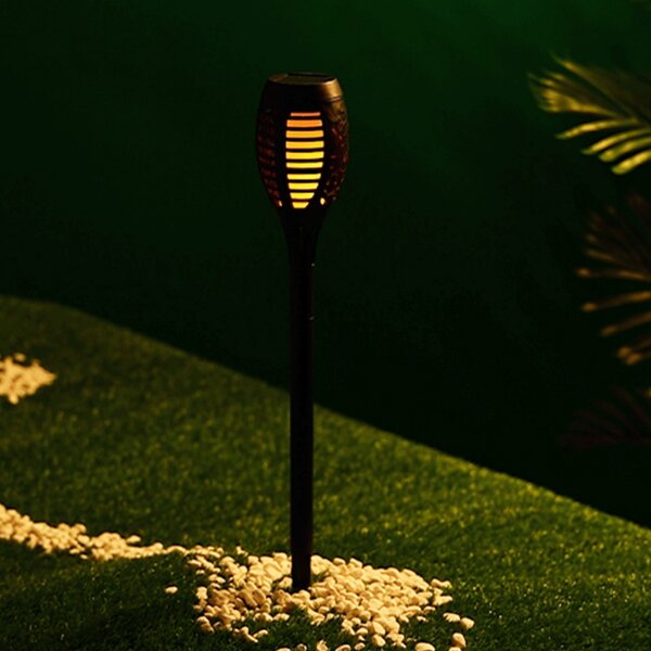 Lampioncino segnapassi Led Torch 0,023W Nero con pannello solare IP44 Bianco caldo 2700K con sensore crepuscolare Aigostar