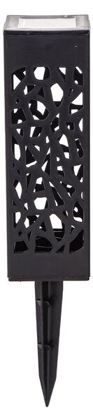 Lampioncino segnapassi Led Tower 0,006W Nero con pannello solare IP44 Bianco freddo 6500K con sensore crepuscolare Aigostar