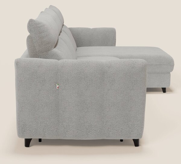 Peonia divano letto angolare con Penisola Contenitore - Materasso H18