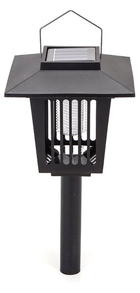 Lampioncino segnapassi Antizanzare Led Jail 0,03W Nero con pannello solare IP44 Bianco freddo 6500K con sensore crepuscolare Aigostar