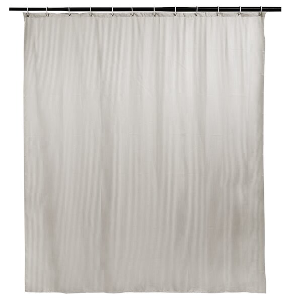 Tenda doccia Neo Stripes in poliestere beige L 180 x H 200 cm