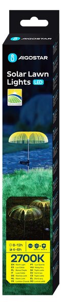 Lampioncino segnapassi Led Willow 0,03W Argento in acciaio con pannello solare IP44 Bianco caldo 2700K con sensore crepuscolare Aigostar
