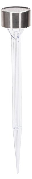Lampioncino segnapassi Led Twig 0,006W Argento in acciaio con pannello solare IP44 Bianco caldo 2700K con sensore crepuscolare Aigostar