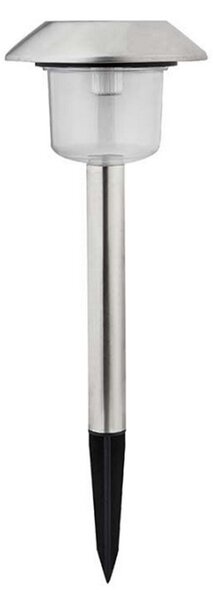 Lampioncino segnapassi Led Marukasa 0,006W Argento in acciaio con pannello solare IP44 Bianco caldo 2700K con sensore crepuscolare Aigostar