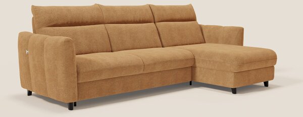 Peonia divano letto angolare con Penisola Contenitore - Materasso H18
