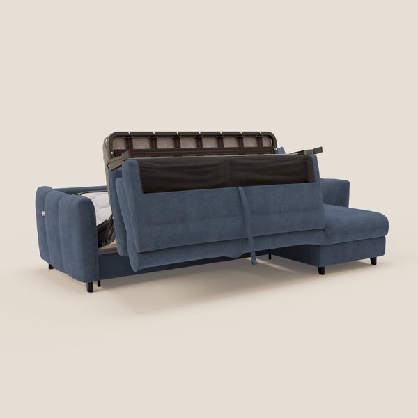 Peonia divano letto angolare con Penisola Contenitore - Materasso H18