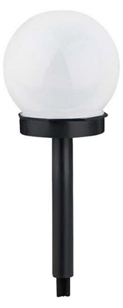 Lampioncino segnapassi Led Globe 0,006W Nero con pannello solare IP44 Bianco freddo 6500K con sensore crepuscolare Aigostar