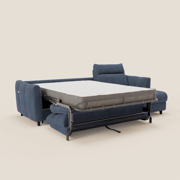 Peonia divano letto angolare con Penisola Contenitore - Materasso H18