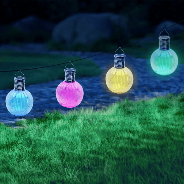 Lanterna Segnapasso Sfera 0,006W colori assortiti alimentazione solare IP44 confezione 16pz Aigostar