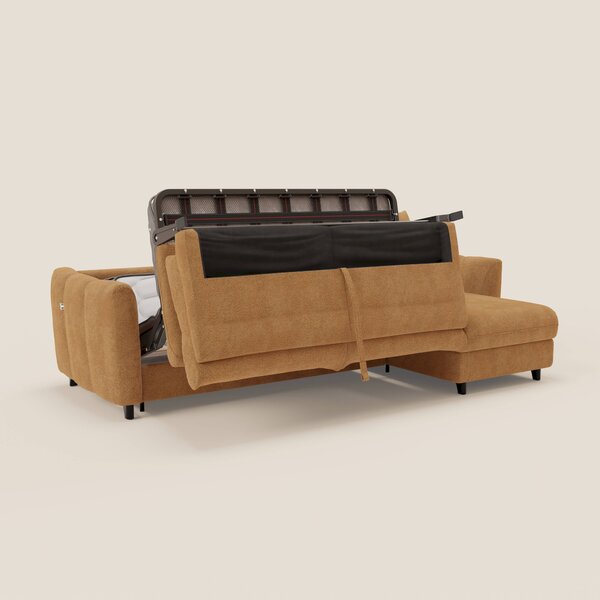 Peonia divano letto angolare con Penisola Contenitore - Materasso H18