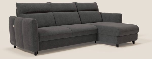Peonia divano letto angolare con Penisola Contenitore - Materasso H18