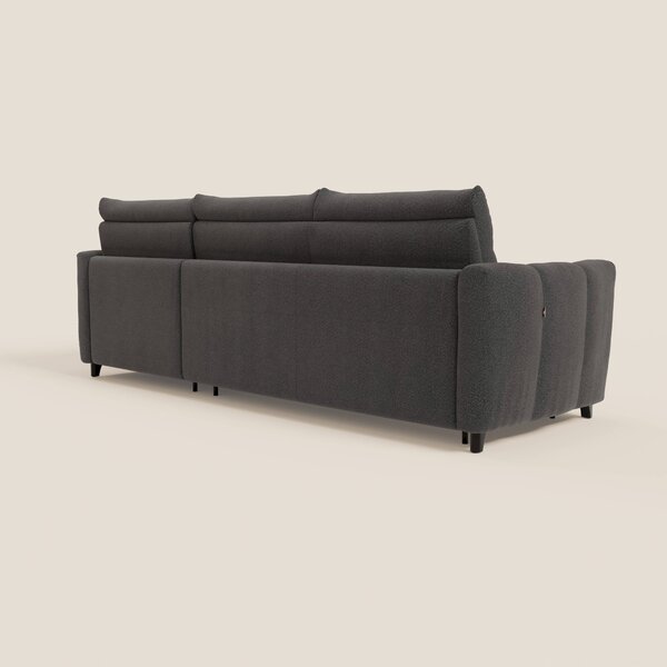 Peonia divano letto angolare con Penisola Contenitore - Materasso H18