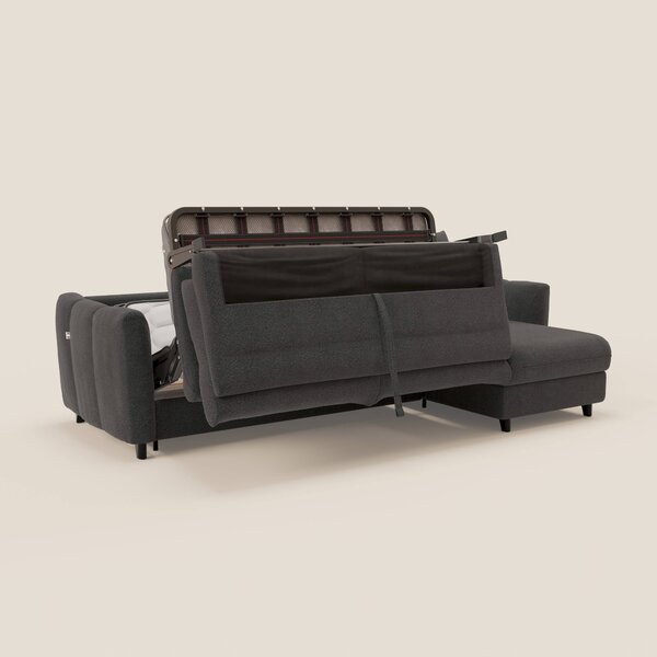 Peonia divano letto angolare con Penisola Contenitore - Materasso H18