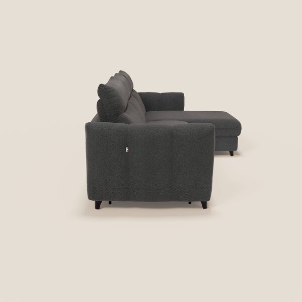 Peonia divano letto angolare con Penisola Contenitore - Materasso H18