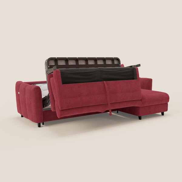 Peonia divano letto angolare con Penisola Contenitore - Materasso H18