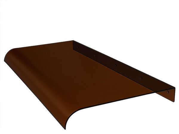 Ame - Set 3 Pensiline Tettoia da Esterno 153x35,5 cm in Policarbonato Fumè