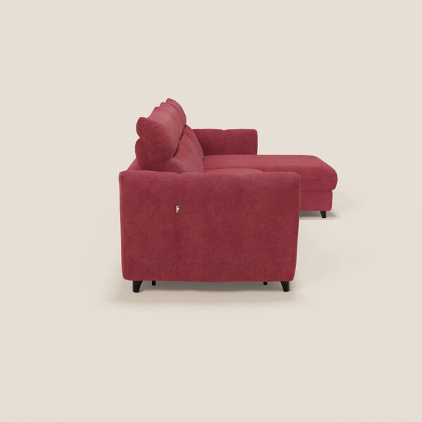 Peonia divano letto angolare con Penisola Contenitore - Materasso H18