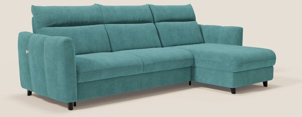 Peonia divano letto angolare con Penisola Contenitore - Materasso H18