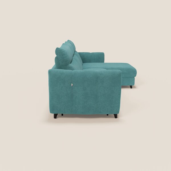 Peonia divano letto angolare con Penisola Contenitore - Materasso H18