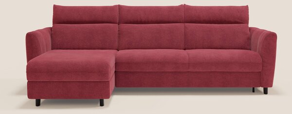 Peonia divano letto angolare con Penisola Contenitore - Materasso H18
