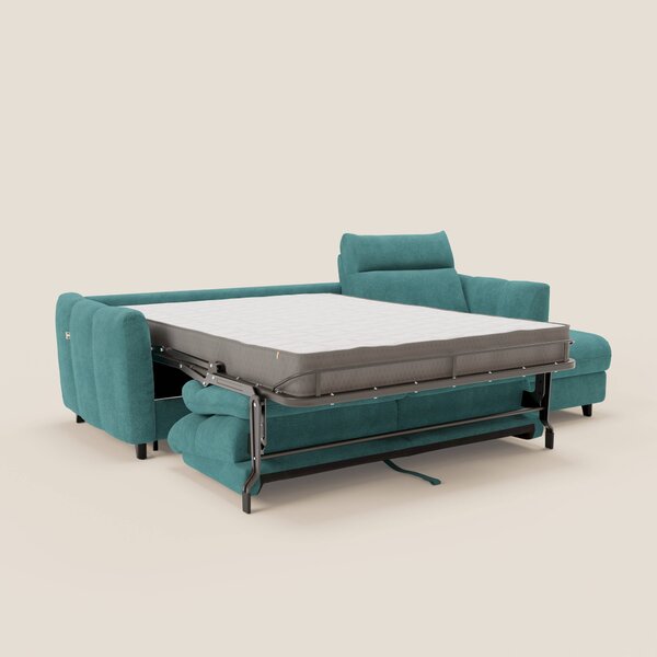 Peonia divano letto angolare con Penisola Contenitore - Materasso H18