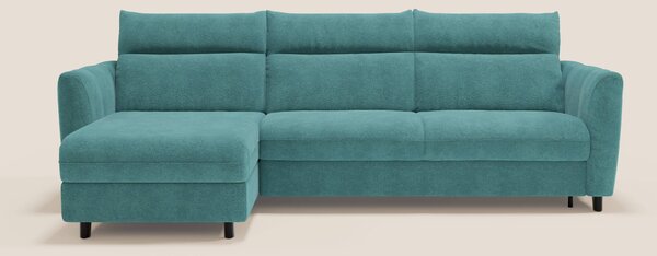 Peonia divano letto angolare con Penisola Contenitore - Materasso H18
