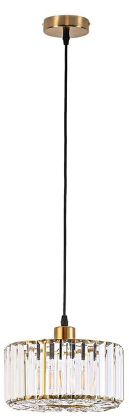 Lampada a sospensione VETRO dorata 1xE27x15W in vetro, dimensioni: 120x27,5x27,5 cm, IP20, Light Prestige