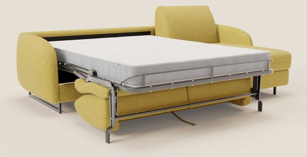 Ninfea Divano Letto Angolare con Penisola Contenitore e Materasso H18