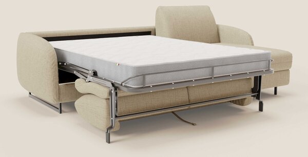 Ninfea Divano Letto Angolare con Penisola Contenitore e Materasso H18