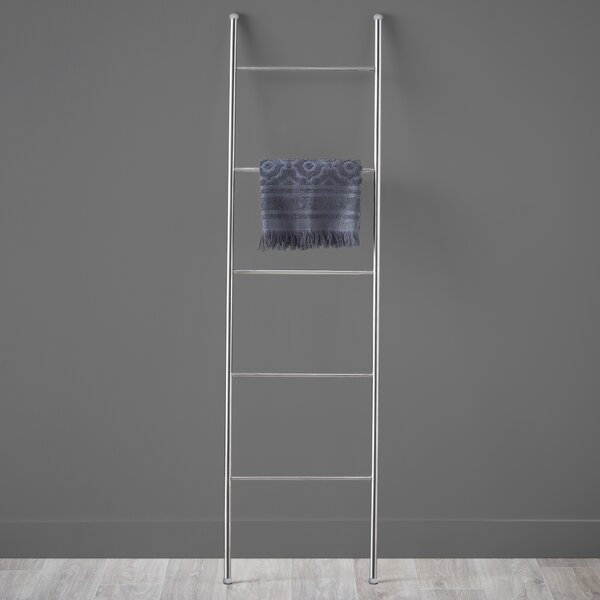 Scala porta asciugamani Loft in inox spazzolato grigio