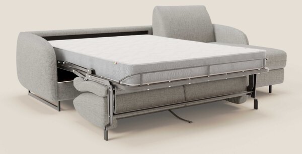 Ninfea Divano Letto Angolare con Penisola Contenitore e Materasso H18