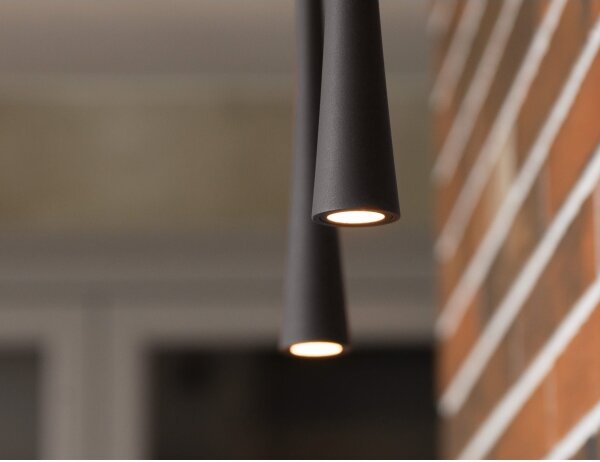 MAXLIGHT P0372 - Lampadario LED a sospensione con filo CAFFÈ LED/7W/230V diametro 3 cm nero