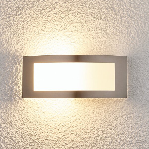 Lampade da esterno Lindby, Raja, Metallizzato, Balcone, Acciaio inossidabile, Moderno