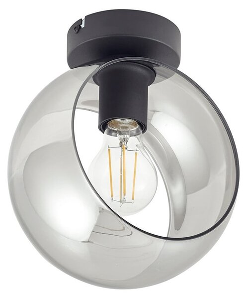 Plafoniera Lindby, Roton, dimmerabile, Grigio, Soggiorno, Vetro, Moderno