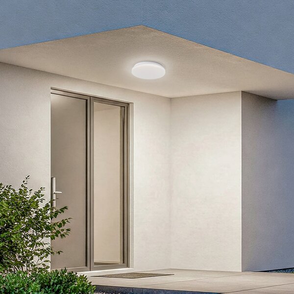 Lampade da esterno Lindby, Kirkola, Bianco, Seminterrato, Plastica