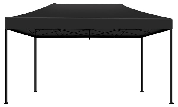 Kebon Tenda / Gazebo Per Giardino 3X4,5 Mt Impermeabile Tendone Pieghevole Per Fiere E Mercati Colore Nero