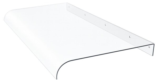 Ame - Set 3 Pensiline Tettoia da Esterno 153x35,5 cm in Policarbonato Trasparente