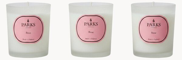 Set di 3 candele profumate fatte a mano Vintage Aromatherapy (acqua di rosa, fiori bianchi e muschio morbido)