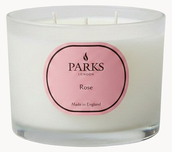 Candela profumata fatta a mano a tre stoppini Vintage Aromatherapy (acqua di rosa, fiori bianchi e muschio morbido)
