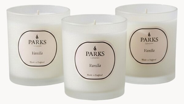 Set di 3 candele profumate fatte a mano Vintage Aromatherapy (vaniglia, fava tonka e muschio caldo)